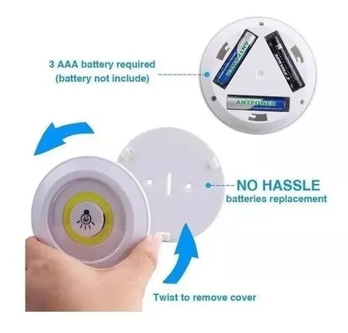 Set de 3 luces led individuales con control remoto