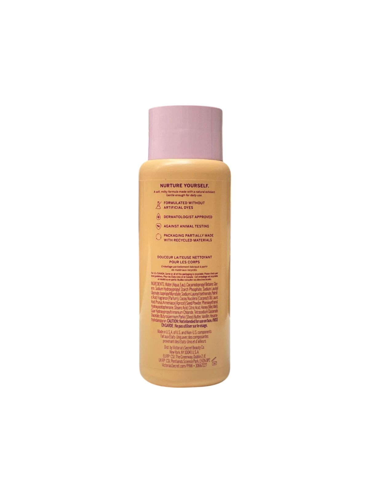 Gel de baño PINK Rich Honey hidratante y exfoliante 355 ml