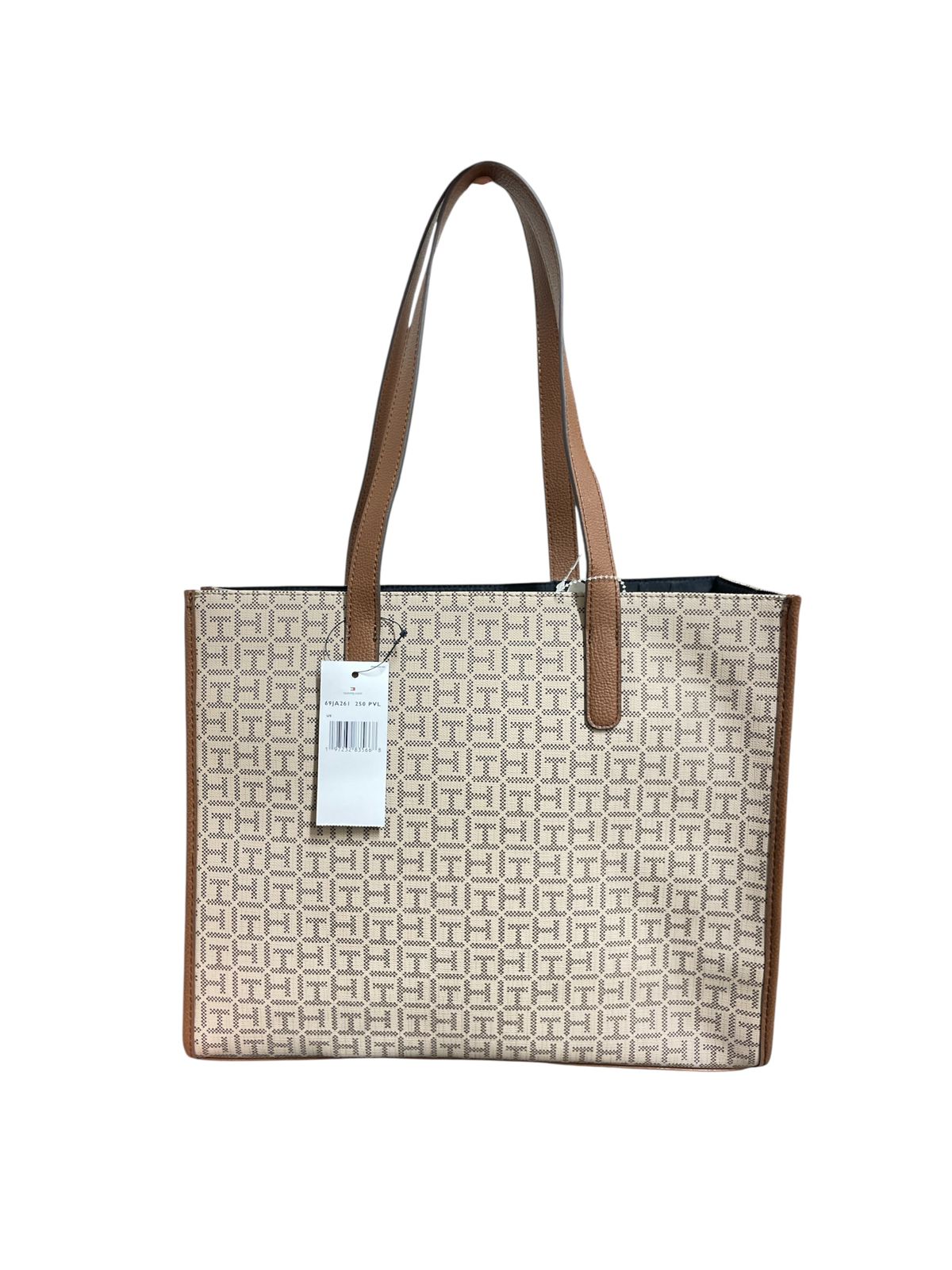 Bolso Tote Beige Monograma Tommy Hilfiger