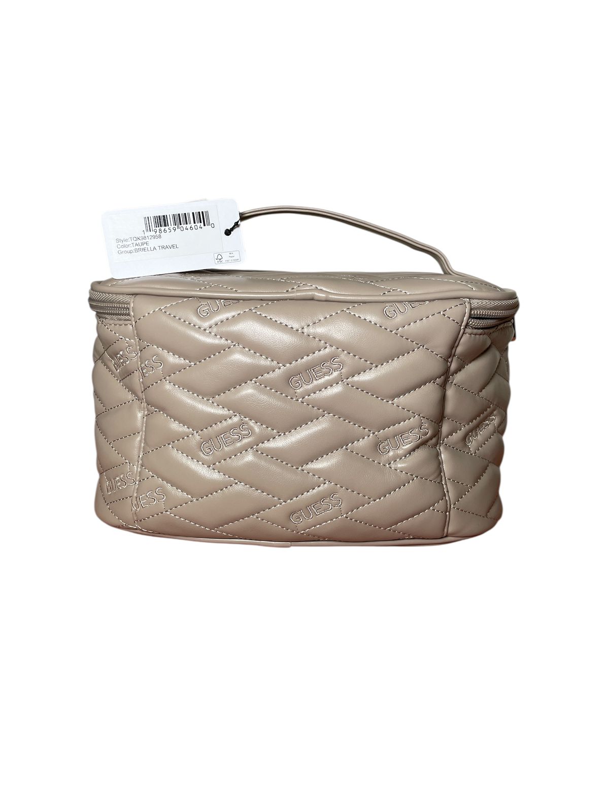 Cosmetiquera Guess Acolchada Taupe