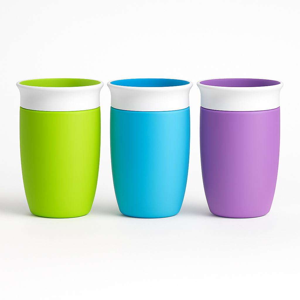 Vasos Munchkin Miracle 360° (Set 3 Piezas) | Antiderrames | BPA Free