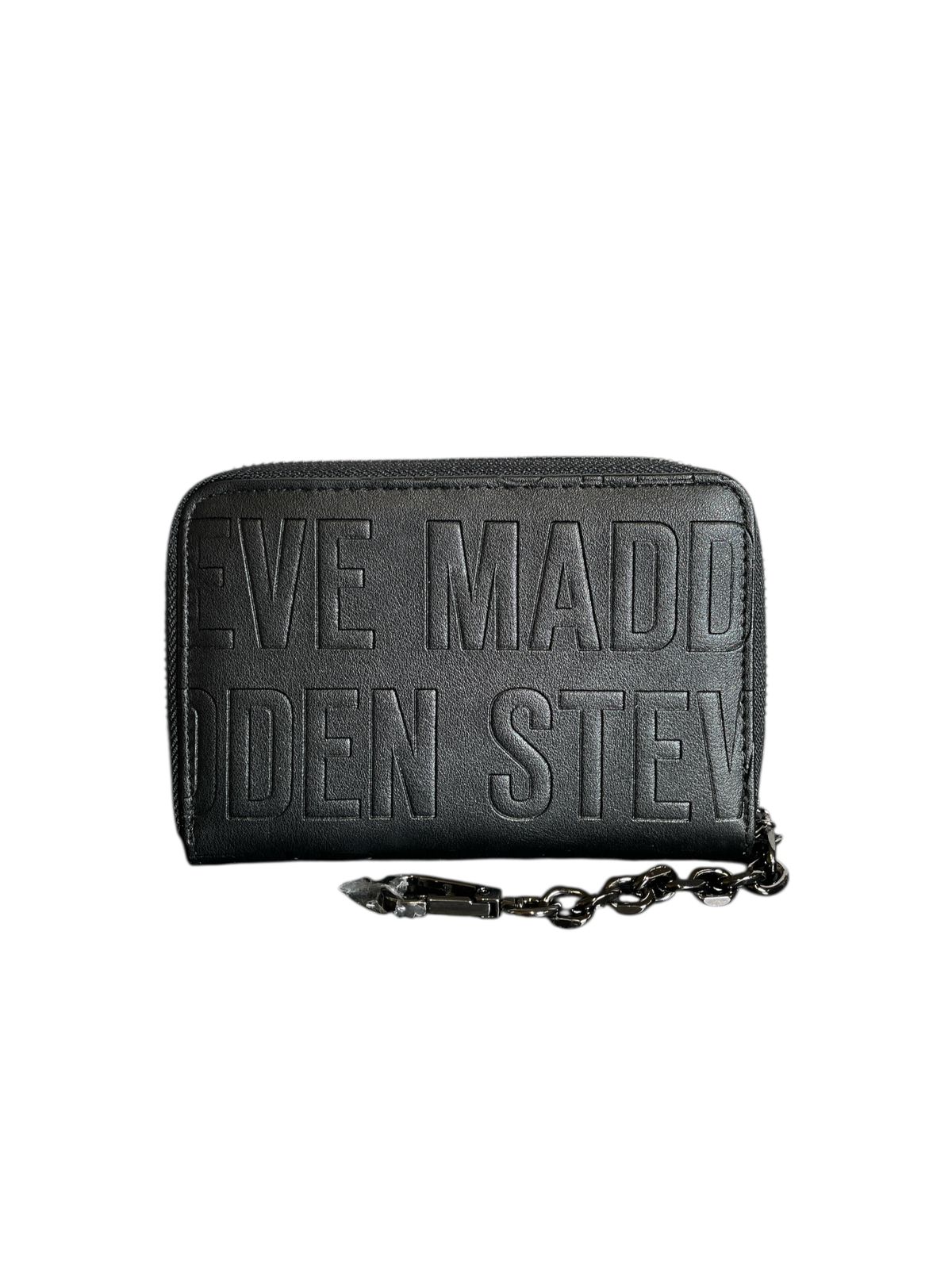 Cartera Steve Madden Negra con Logotipo en Relieve