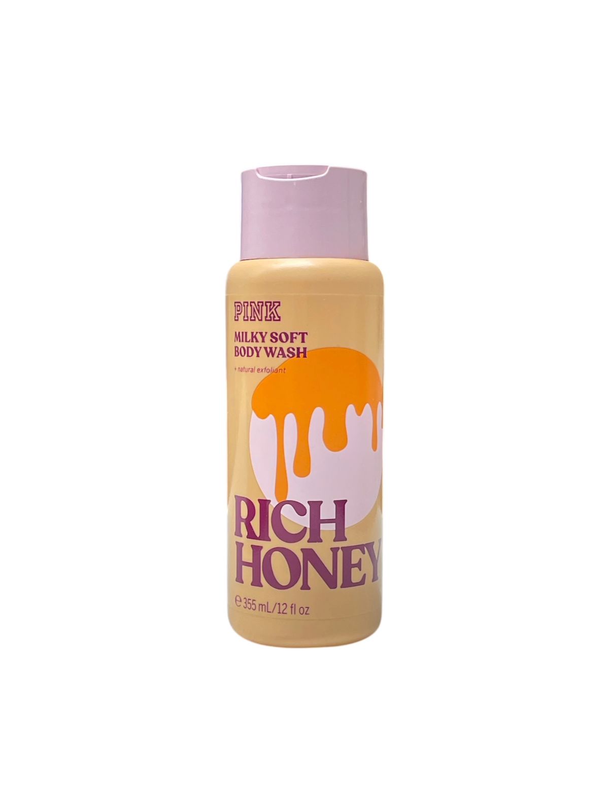 Gel de baño PINK Rich Honey hidratante y exfoliante 355 ml