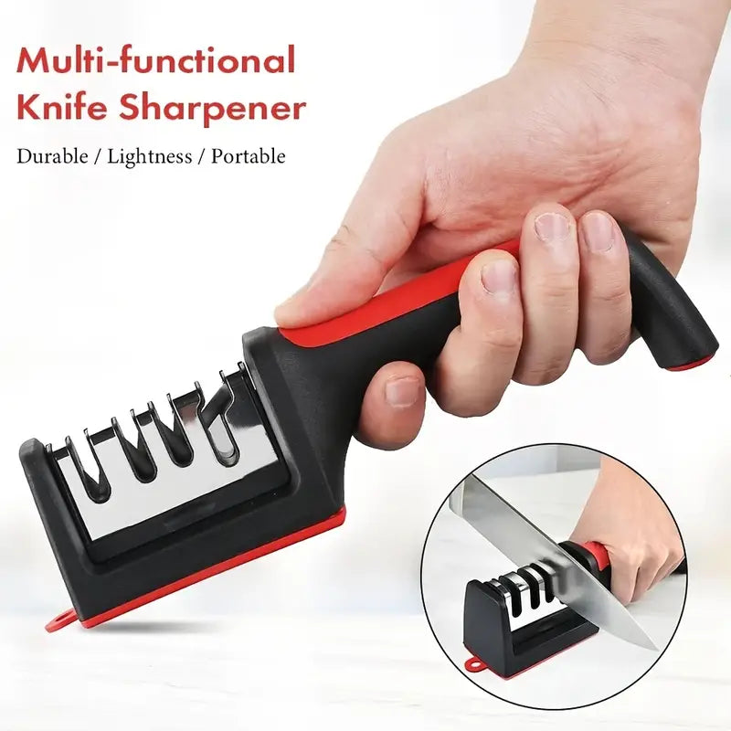 Afilador de cuchillos multifuncional de mano para el hogar