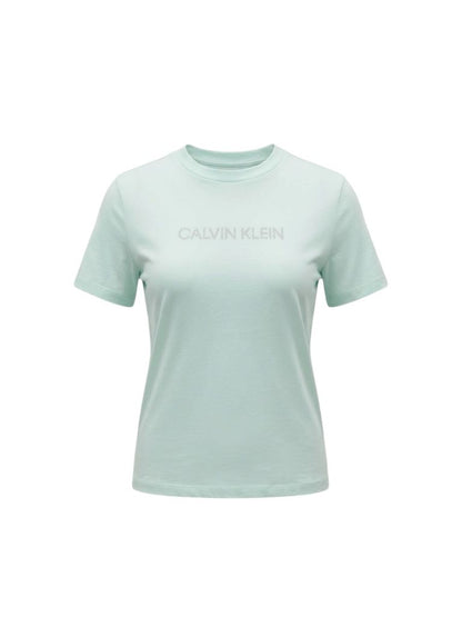 Playera Calvin Klein Dama - Menta Suave con Logo Brillante TALLA L