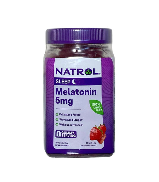 Natrol Melatonina 5 mg en Gomitas - 180 Unidades, Sabor Fresa