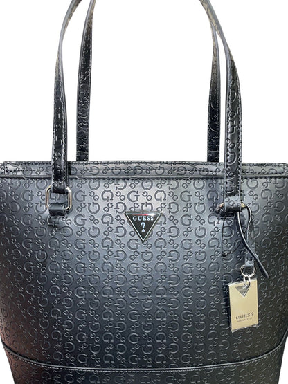 Bolsa Tote Guess Negra Monograma G – Elegancia Atemporal