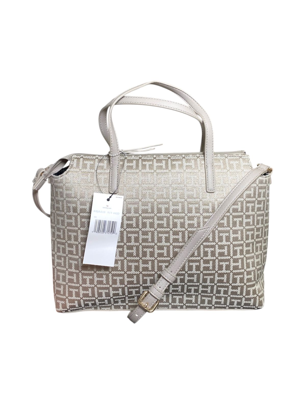 Bolso Tommy Hilfiger Gris con Monograma