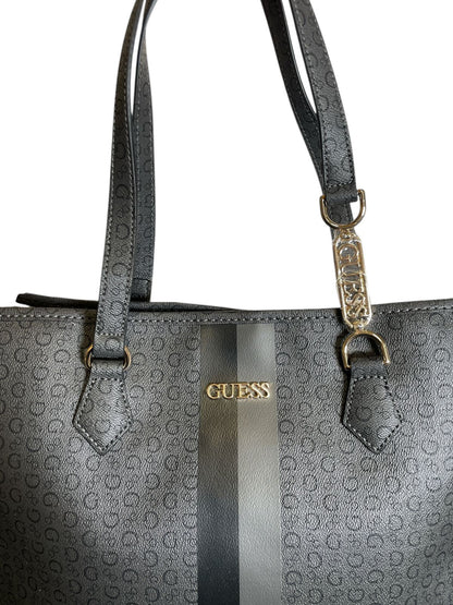 Bolsa Tote GUESS Gris con Franja Central