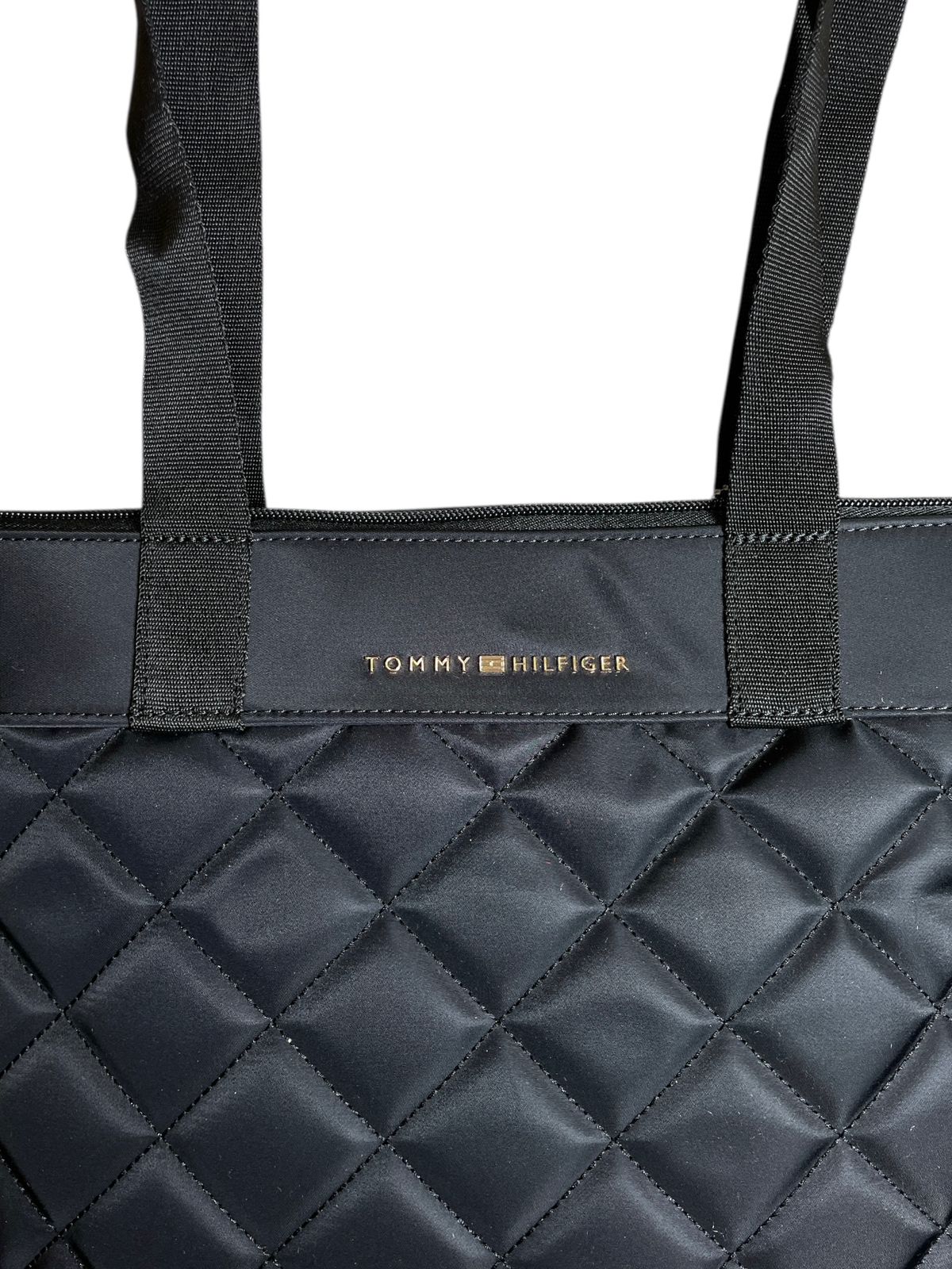 Bolsa Tote Acolchada Tommy Hilfiger Negra
