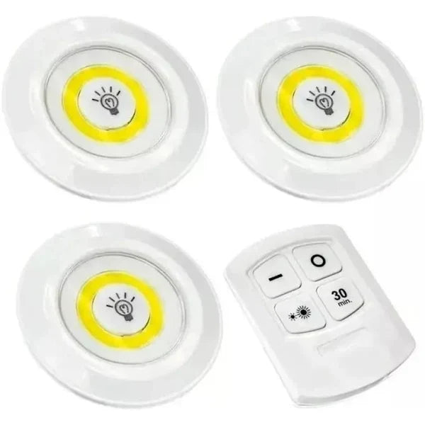 Set de 3 luces led individuales con control remoto