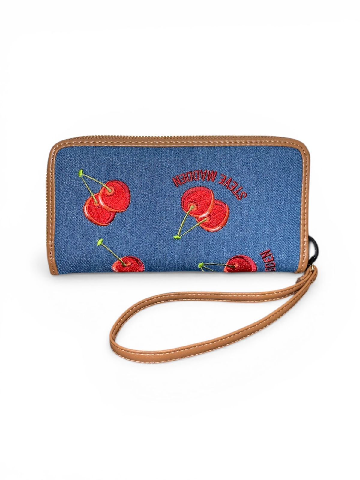 Cartera Steve Madden Denim con Cerezas y Correa – Estilo Juvenil Chic