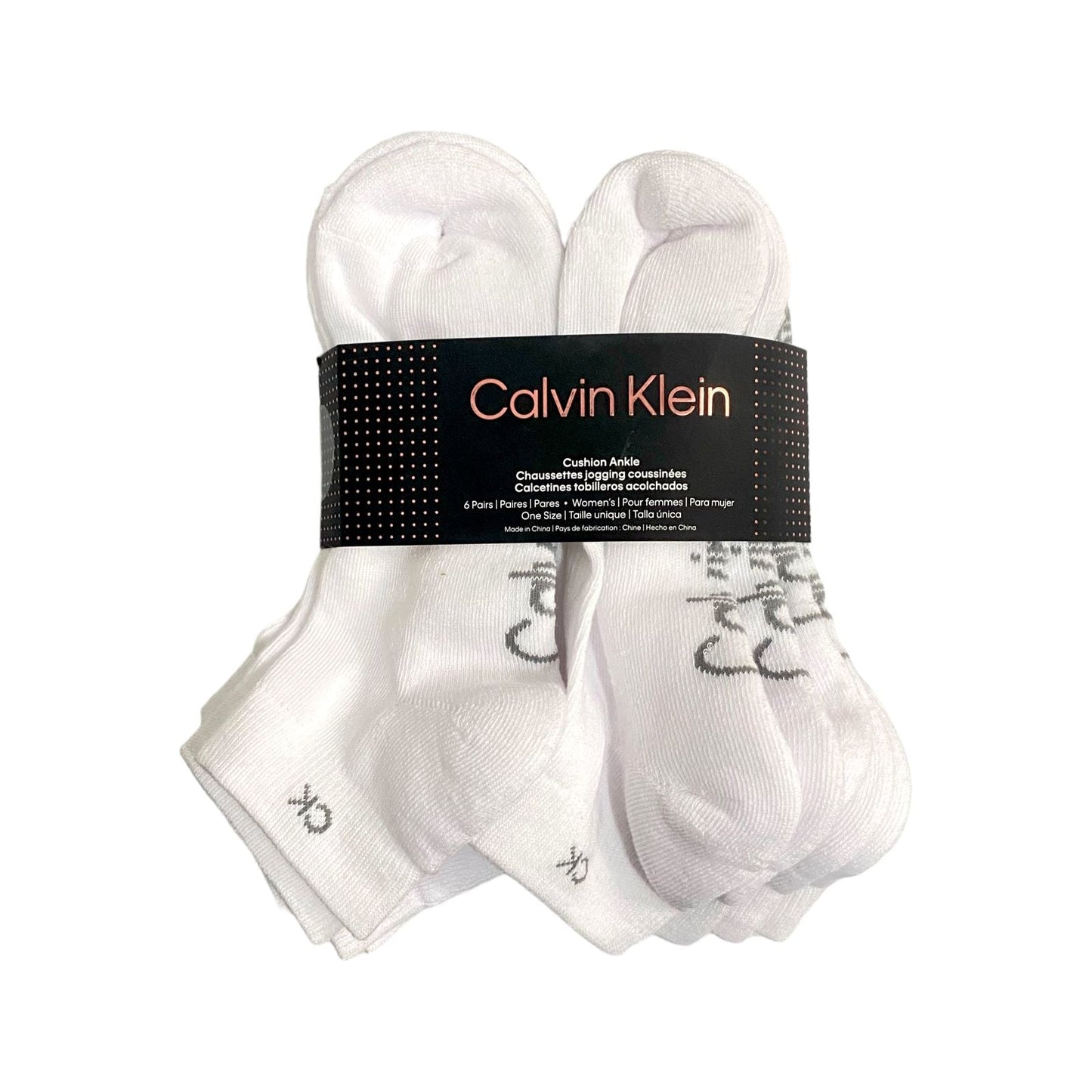 Calcetas Calvin Klein (6 Pares, Negro y Blanco)