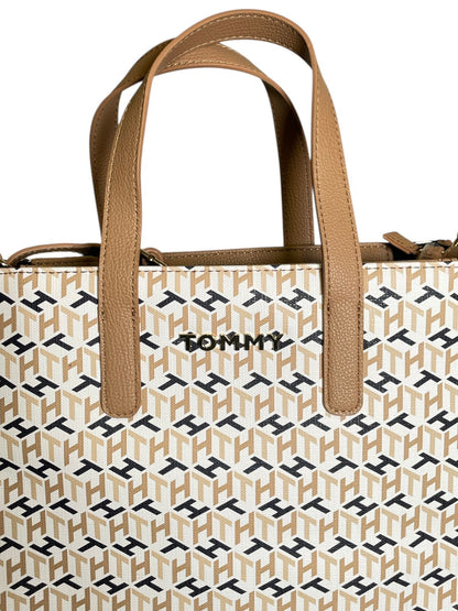 Bolsa Tote Tommy Hilfiger Beige con Monograma