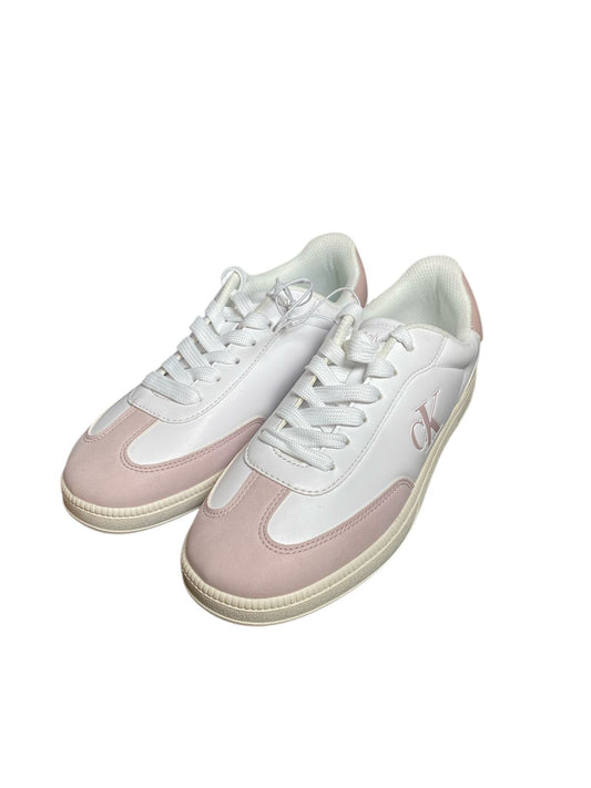 Tenis Calvin Klein White & Rose - TALLA 7.5 USA DAMA