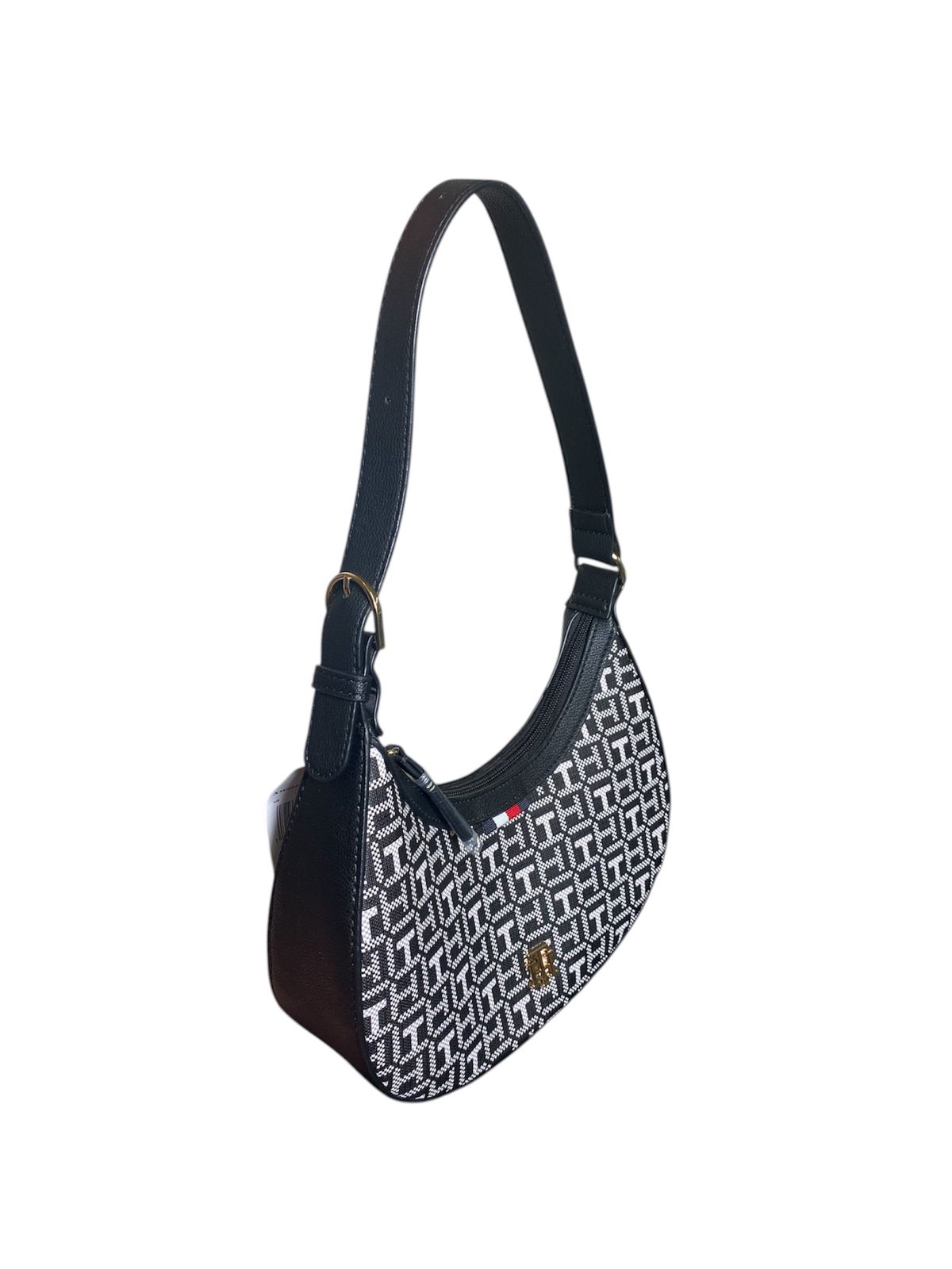 Bolso Tommy Hilfiger Monograma en Blanco y Negro