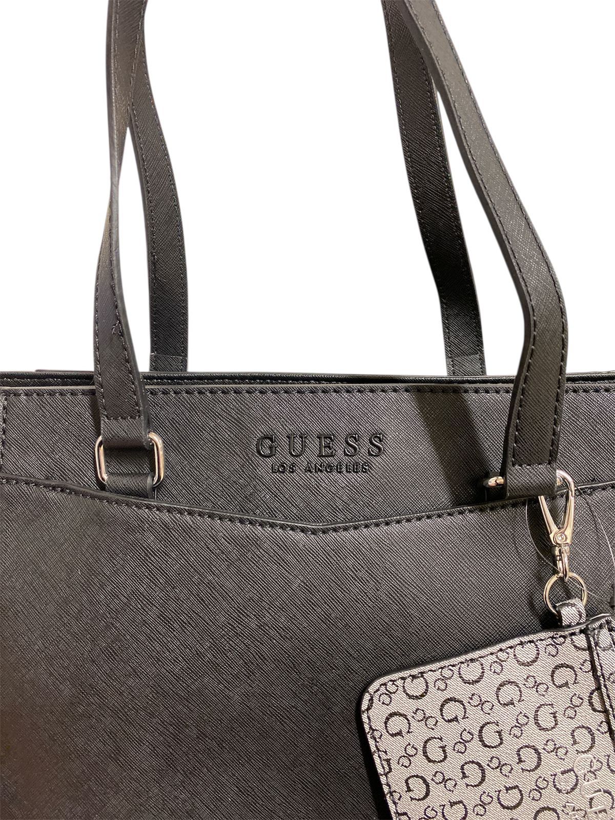 Bolso Tote Negro GUESS con Pouch
