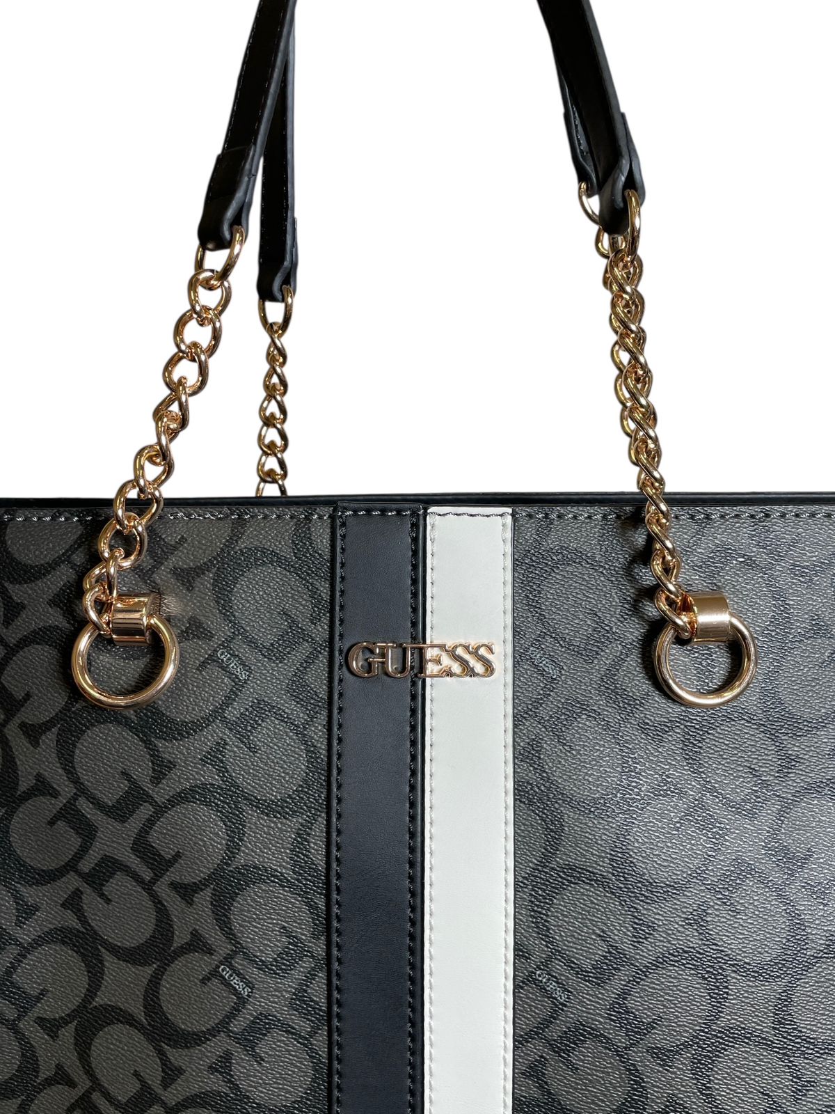 Bolsa Tote GUESS Monograma Negra