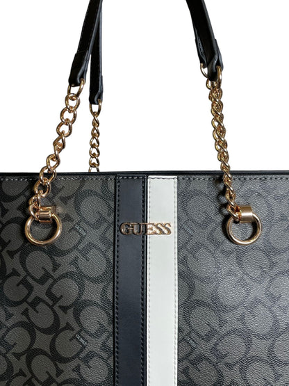 Bolsa Tote GUESS Monograma Negra