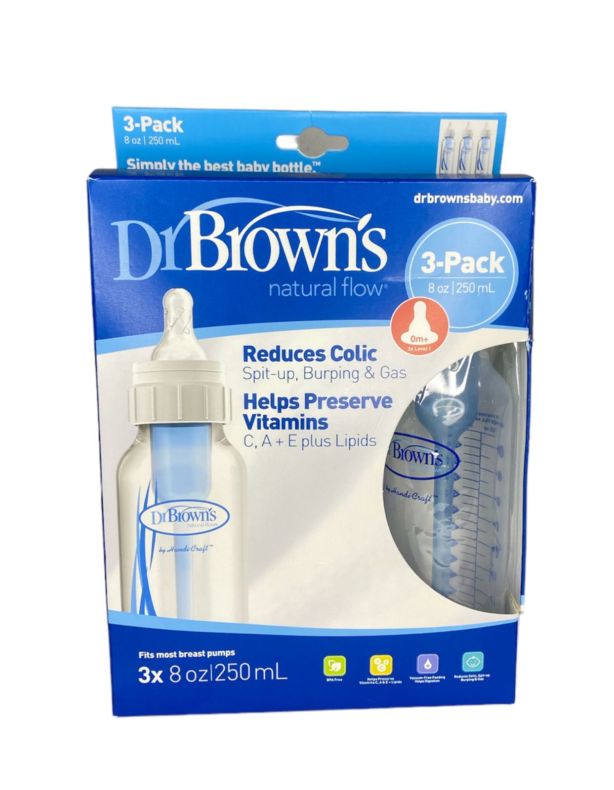 Biberones Dr. Brown's - Pack de 3 (250 ml)