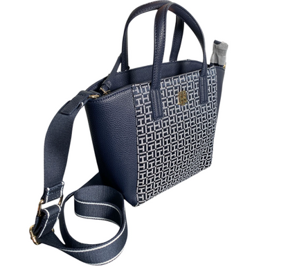 Crossbody Tommy Hilfiger Azul con Estampado Monograma