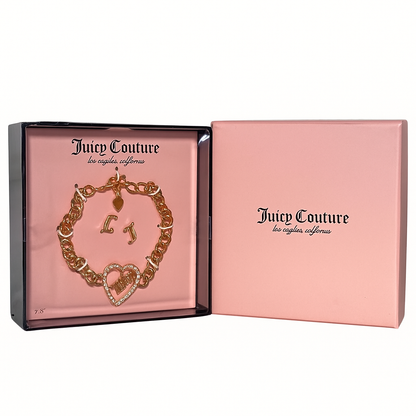 Set de Pulsera Juicy Couture Corazón y Aretes "J"