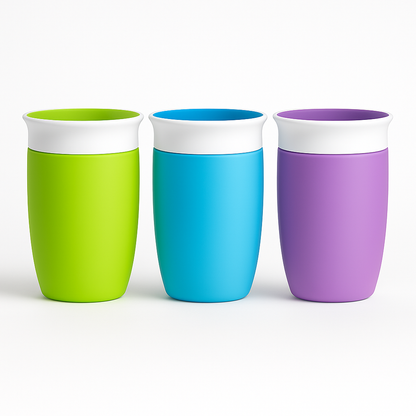 Vasos Munchkin Miracle 360° (Set 3 Piezas) | Antiderrames | BPA Free
