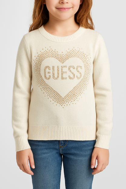 sueter guess blanco niña 7