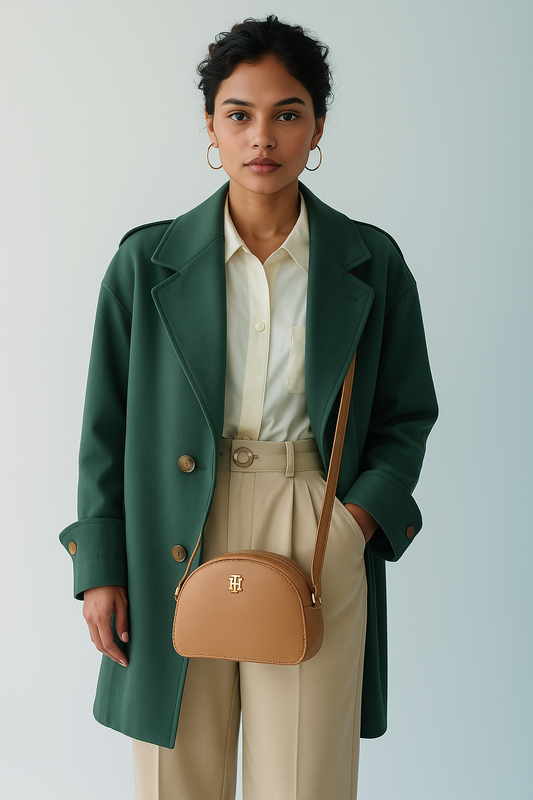 Bolsa Crossbody Tommy Hilfiger Camel | Elegancia Minimalista y Versátil