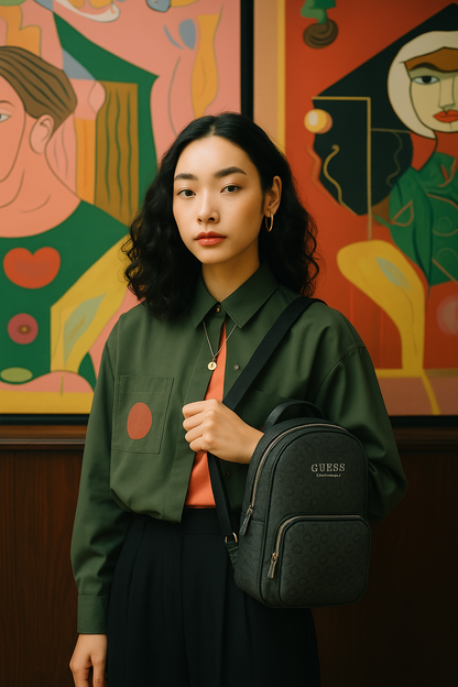 Crossbody cruzada Guess Negra