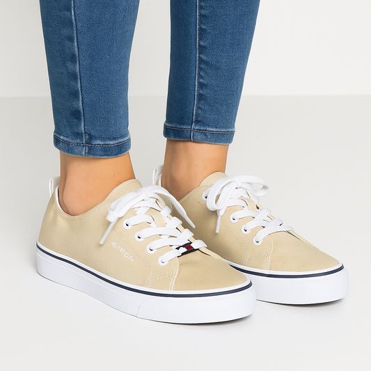 Tenis Tommy Hilfiger Mujer Beige