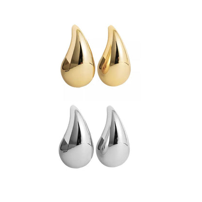 ARETES GOTA DORADO Y PLATEADO