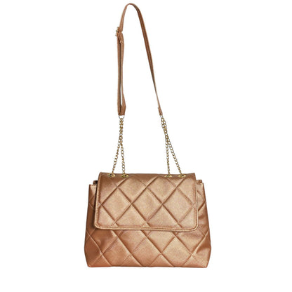 Bolso Acolchado de Piel Sintética con Cadena