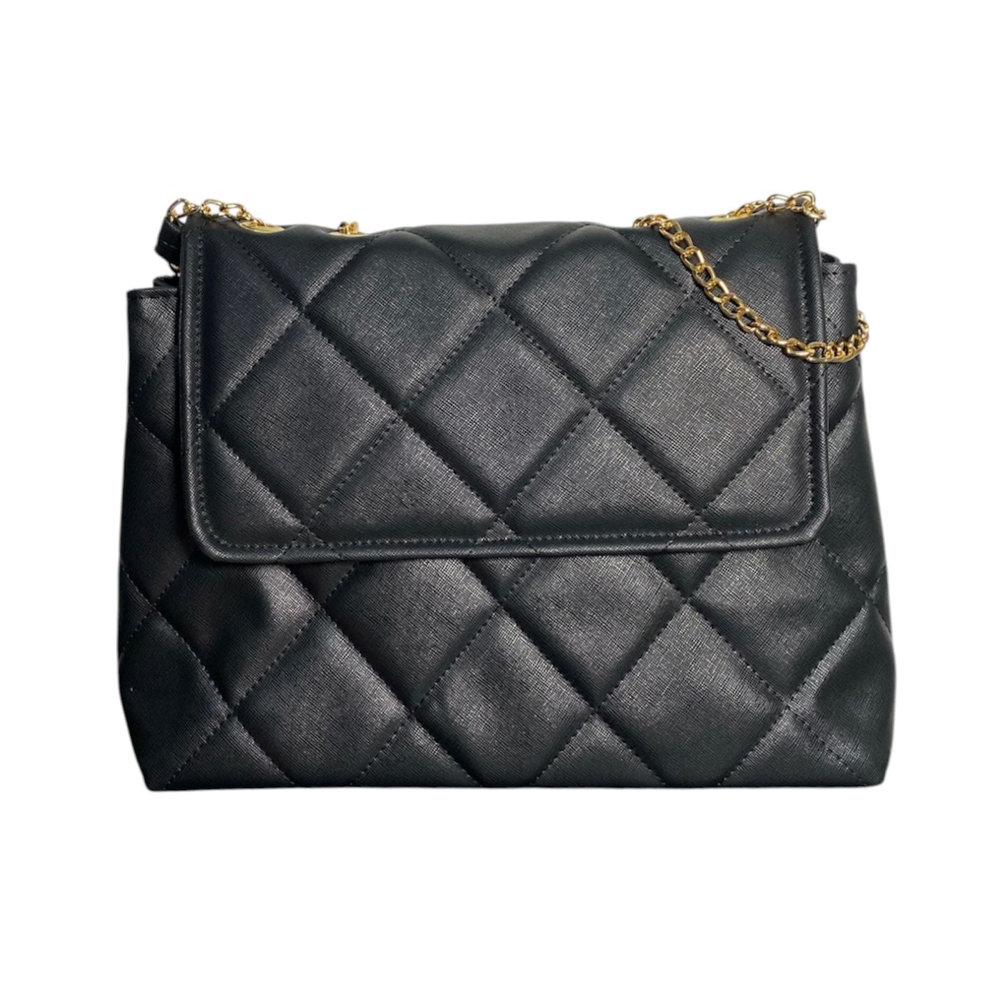 Bolso Acolchado de Piel Sintética con Cadena