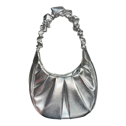 Bolso Shoulder Bag Metalizado Plata