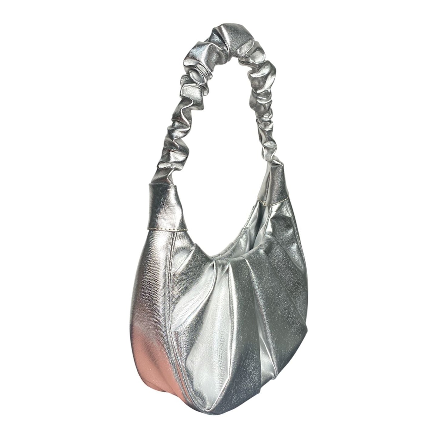 Bolso Shoulder Bag Metalizado Plata