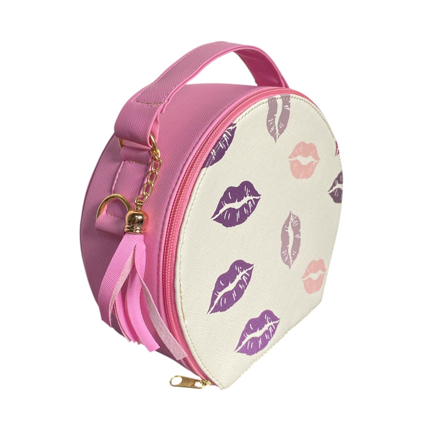 Bolso Circular de Mano Crossbody Print Besos | Hecho en México
