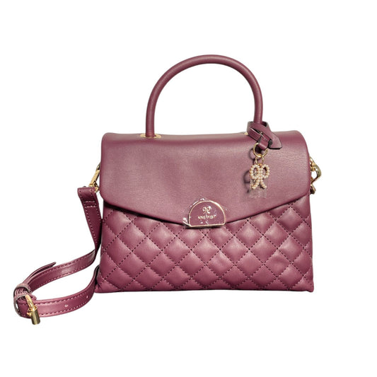 Bolso NEW WEST Acolchado Vino con Asa y Correa