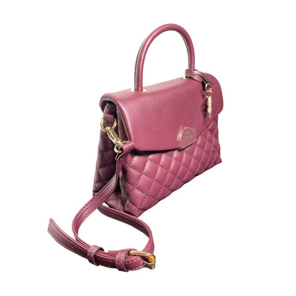 Bolso NEW WEST Acolchado Vino con Asa y Correa