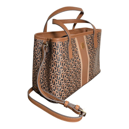 Bolso Satchel Tommy Hilfiger Monograma Marrón Elegante