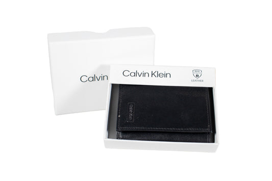 Cartera Negra con Detalle Plateado Calvin Klein