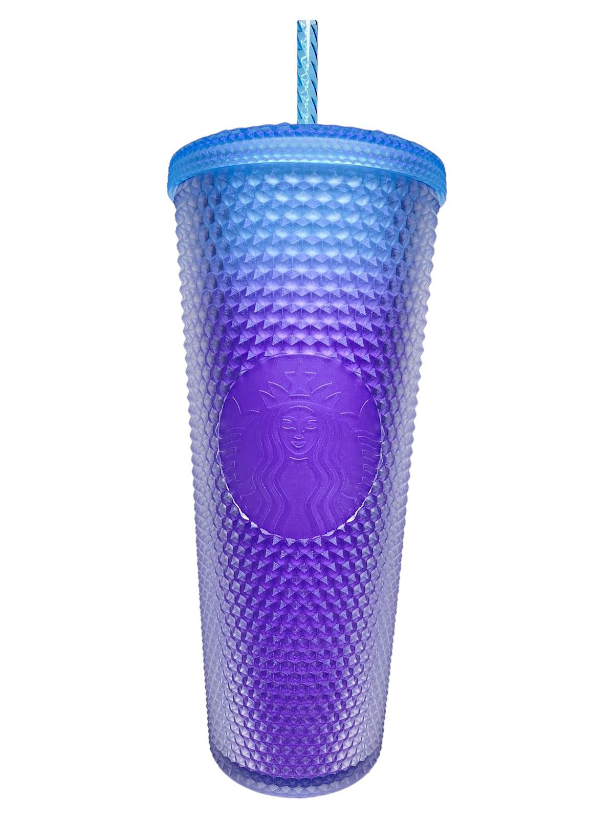 Vaso bicolor azul y morado Starbucks de 24 oz