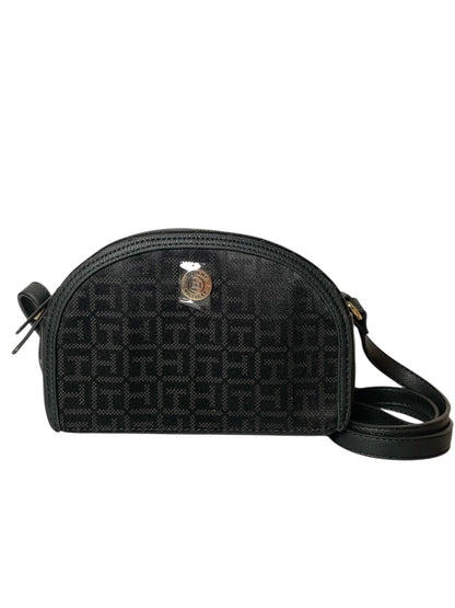 Bolsa Tommy Hilfiger Negra Domo Monograma | Crossbody Original