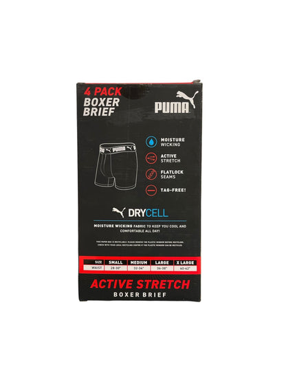 Pack 4 Boxer Puma Stretch Hombre – Talla L (36-38)