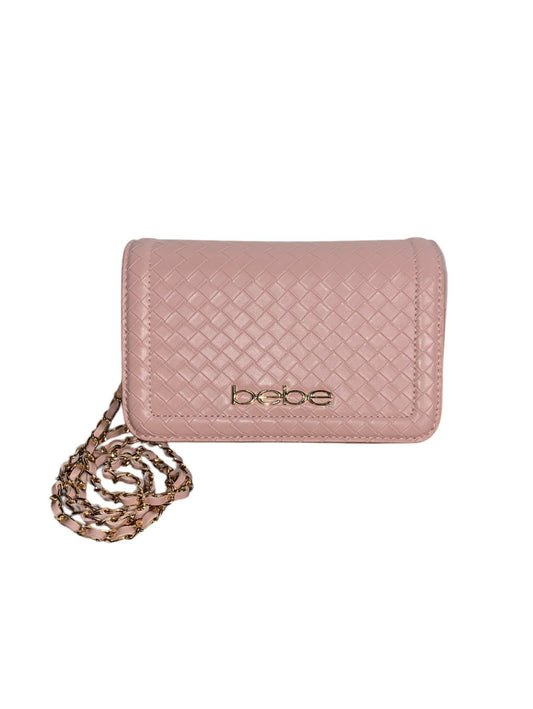 Bolsa Crossbody Bebe Rosa Tipo Piel con Cadena Elegante