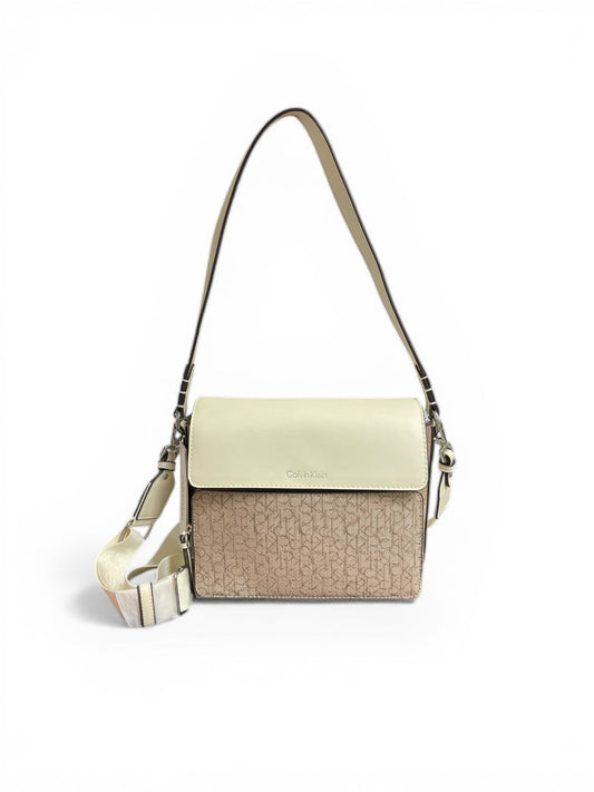 Crossbody Calvin Klein Monograma Beige
