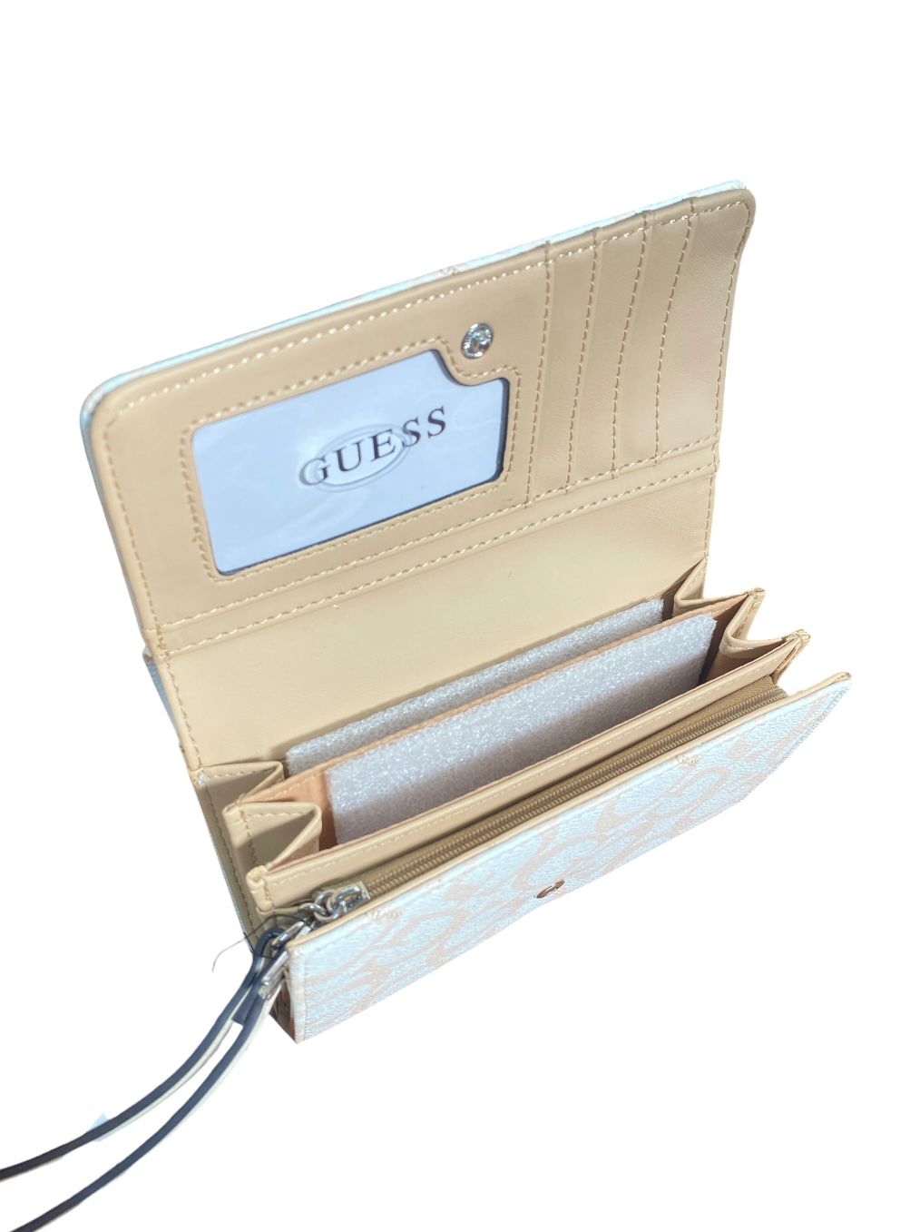 Cartera Guess Crema Estampada
