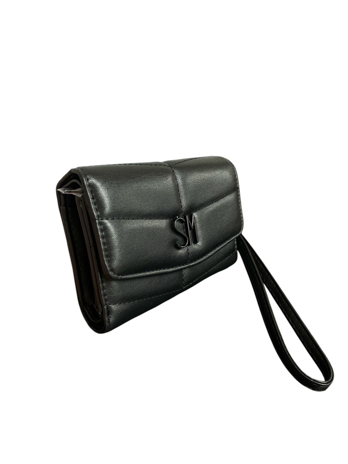 Cartera Steve Madden Negra con Wristlet – Compacta y Moderna