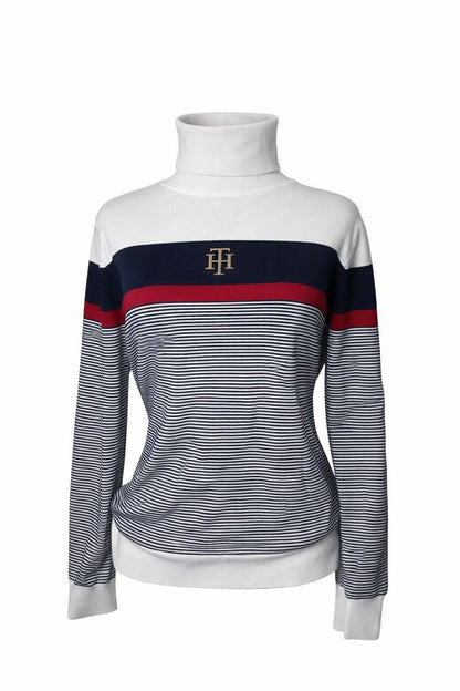 Suéter de Dama Cuello Alto a Rayas – TALLA L/G