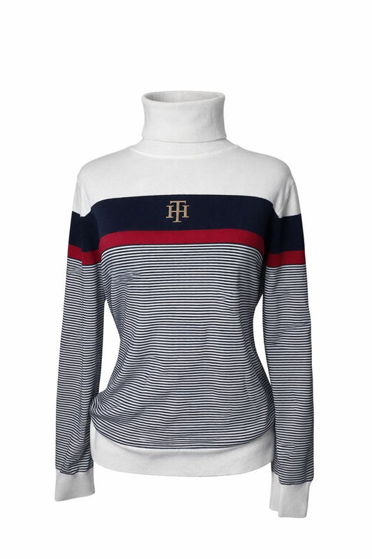 Suéter de Dama Cuello Alto a Rayas – TALLA L/G